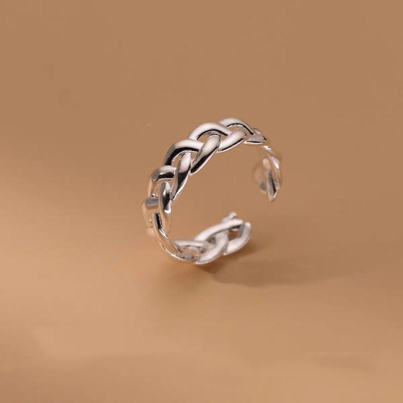 Live Broadcast Luxury Wheat Ear Ring: Versatile Openwork Braid Adjustable Ring, Perfect Gift for Girlfriend
