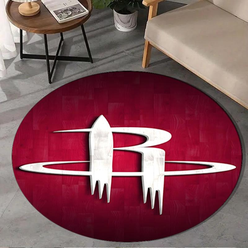 Rockets Team Art Round Rug for Livingroom,Bedroom, Palyroom, Chair Rug, Area Rug, Circle Carpet, Large Size Fan Christmas Gift