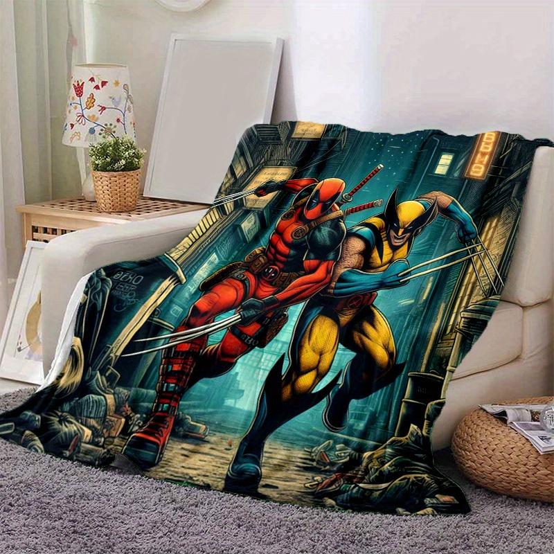 

1pc. Deadpool vs Wolverine Superhero Blanket - Home Office Outdoor Gift for All Seasonsz0417218 130cmx150cm