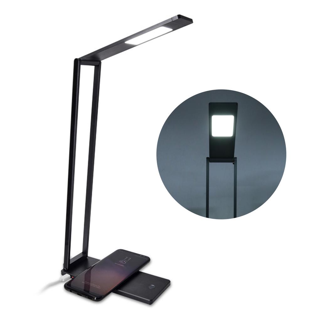 LED-Schreibtischlampe Helligkeit einstellbar Aluminiumlegierung Tischlampe mit USB-Ladeanschluss