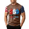 Men's Loose Fit Short Sleeve T Shirt Patriotic Flag Print Casual Summer Top Comfortable Lightweight Tee for Daily Wear