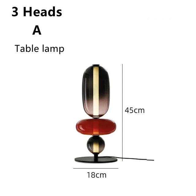Nordic Design Colorful Glass Table Lamp for Bedside Dining Room Standing Light Exhibition Hall House LED Decor Lighting Study