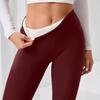 Women's Autumn/Winter High Waist Fleece-Lined Wool Leggings – Velvet, Thick, Warm, Slim Fit.