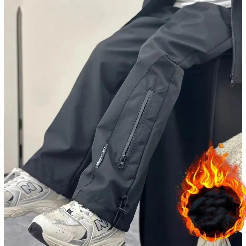 Boy Winter Padded Warm Pants Thicken Rushing Trousers Big Kids Outdoor Waterproof Pants