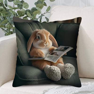 1Pc Decorative Vitality Ear Rabbit Pillowcase Decorative Pillowcase