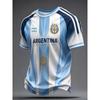 Argentinië Nationaal Voetbalshirt Casual Sport Training Fan Sneldrogend T-shirt voor Gezinsmatching Y2k comfortabel