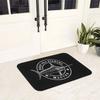 Deep Sea Fishing Master Marlin Pattern Doormat, Machine Washable Polyester Rectangular Rug, Lightweight and Non-slip