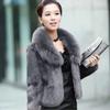 Neue Damen Winter Herbst Kurze Faux Fur Jacken Kunstkaninchen Kragen Lässige Mäntel E98