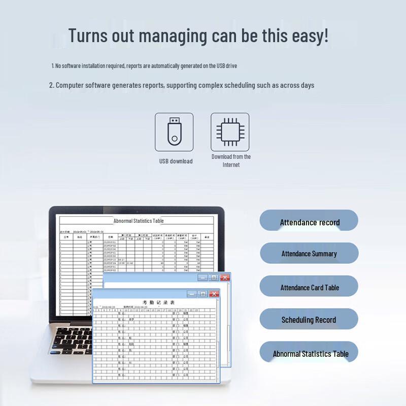 ZKTECO Smart Facial Recognition and Fingerprint Time Clock