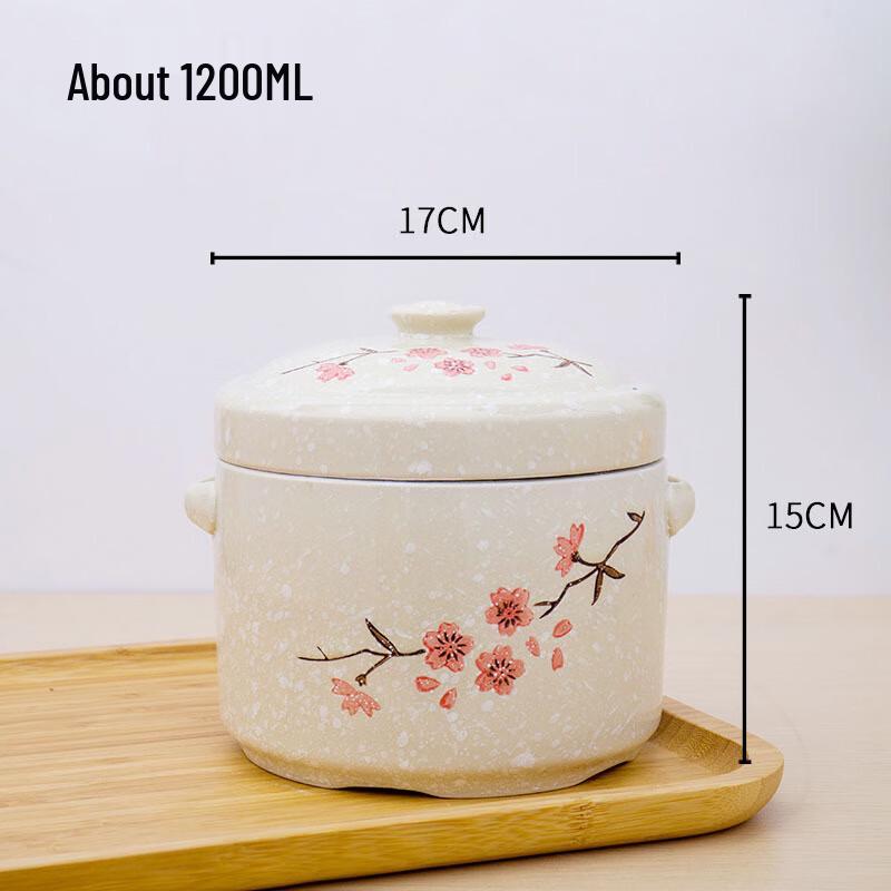 Snowflake Glaze Ceramic Stew Pot