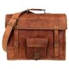 Men's Grain Leather Satchel Messenger Man Laptop Briefcase Bag Shoulder