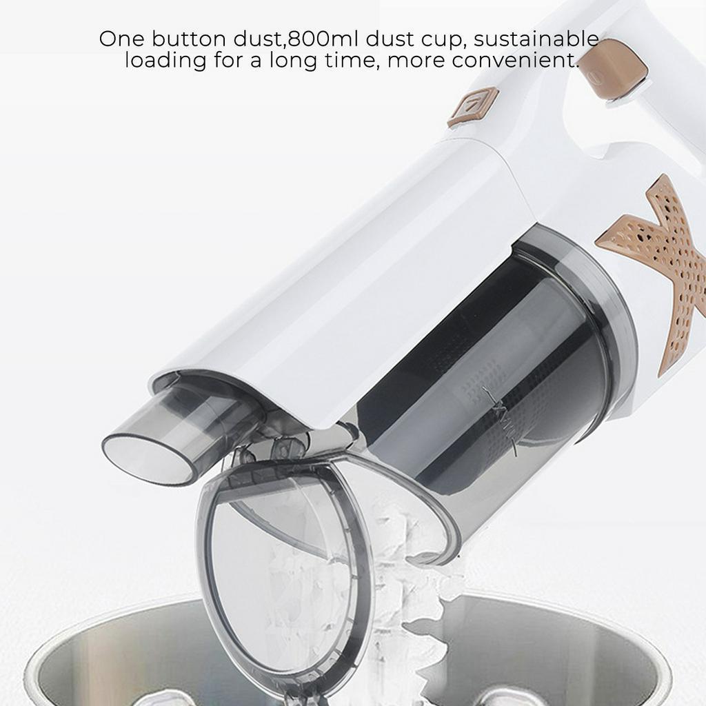 150W 2-in-1 Strong Suction Vacuum Cleaner Cordless Handhold Vacuum Cleaner Set Household Mite Remover with LED Lighting