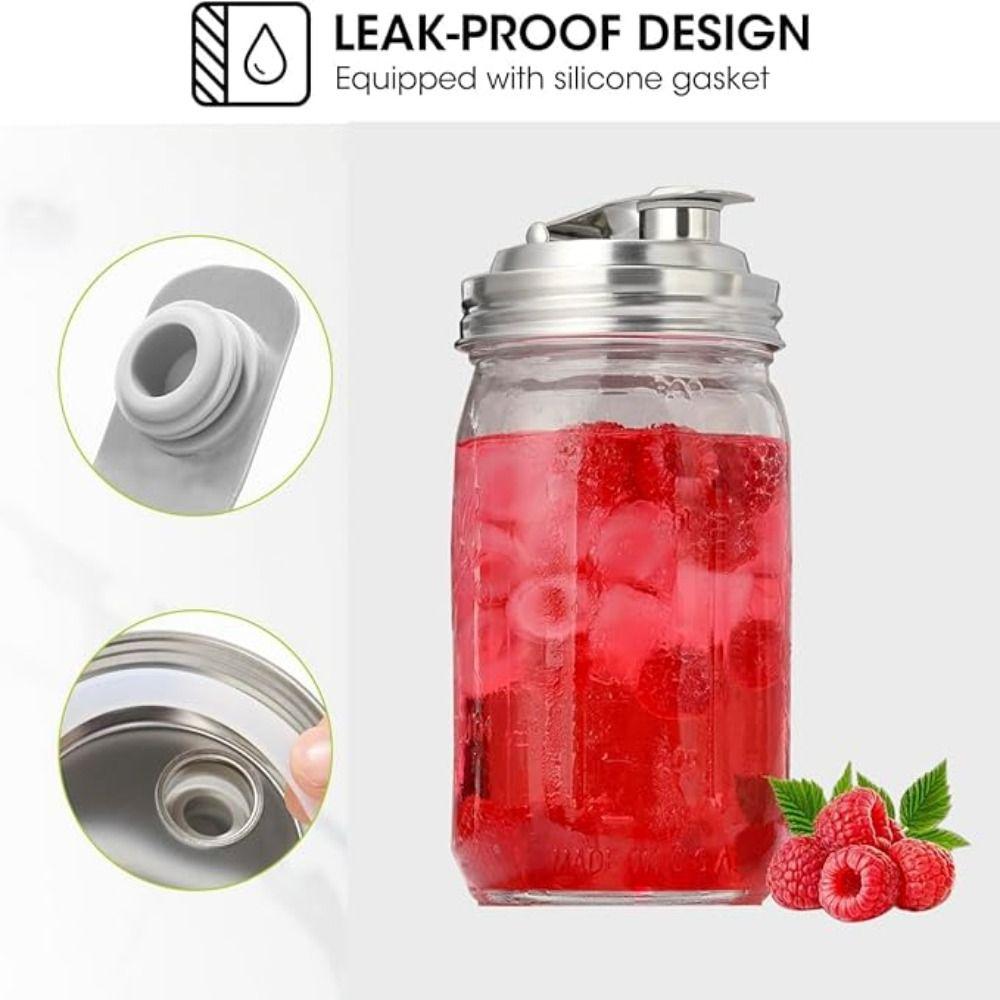 Capace Borcan Mason din Oțel Inoxidabil Etanșe Calitate Alimentară Capace Etanșe Preparare Fructe