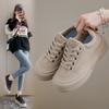 Women‘s Casual Chunky Platform Sneakers Breathable PU Leather Anti-Slip Sport Walking Shoes for Women Outdoor Comfortable Lace-up Tennis Sneakers