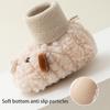 Vylepšené kojenecké boty na chození Měkká podrážka Protiskluzové Prodyšné Snadné obouvání Dětské batolecí boty na chození na podzim a zimu