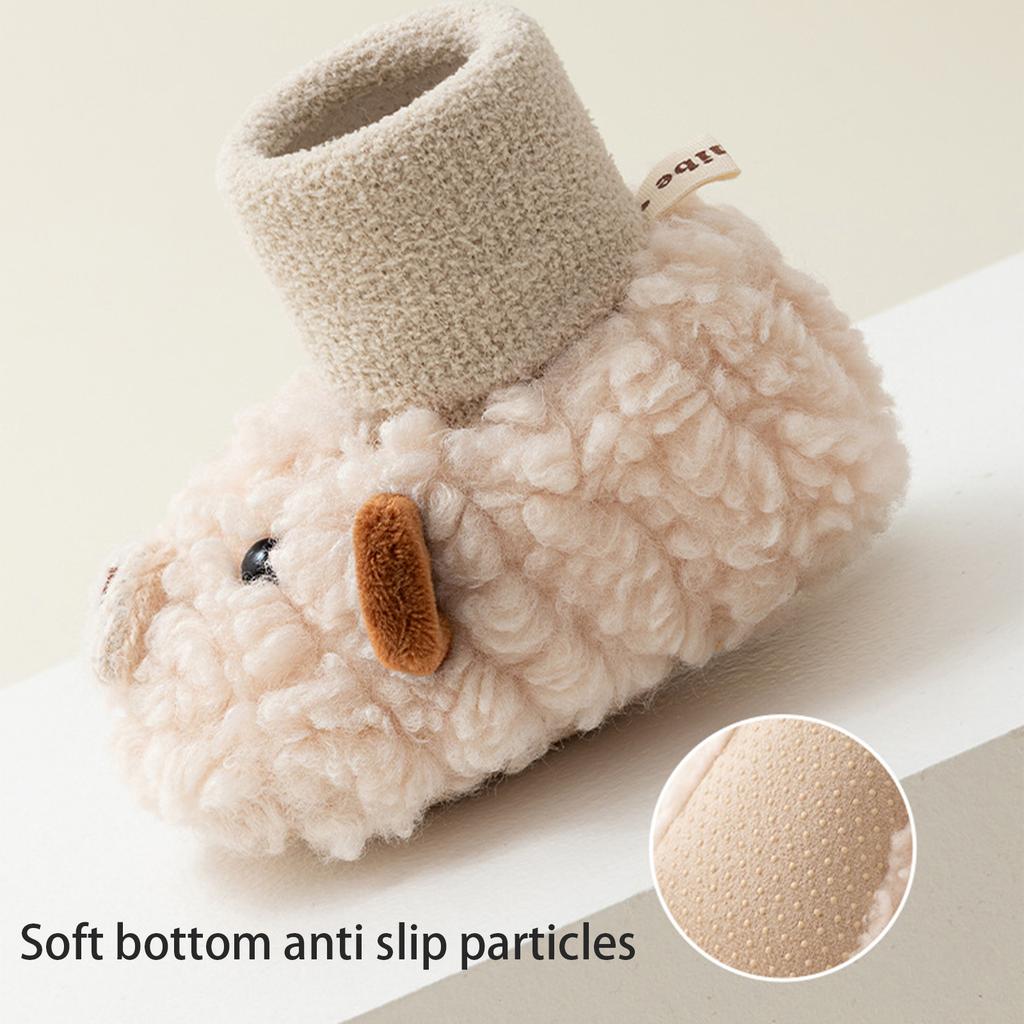 Vylepšené kojenecké boty na chození Měkká podrážka Protiskluzové Prodyšné Snadné obouvání Dětské batolecí boty na chození na podzim a zimu