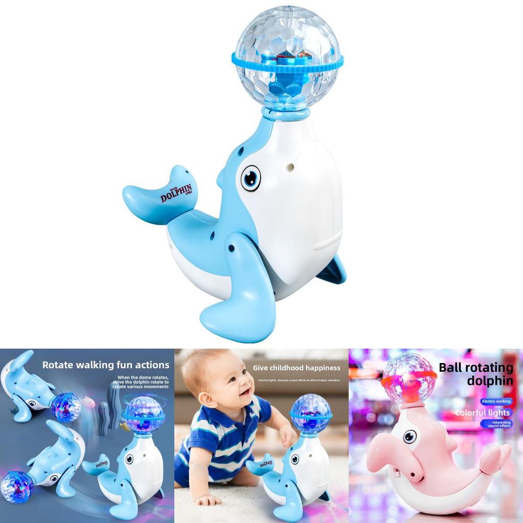 Light Up Dolphin Toy With Sound And Light For Kids Play And Development