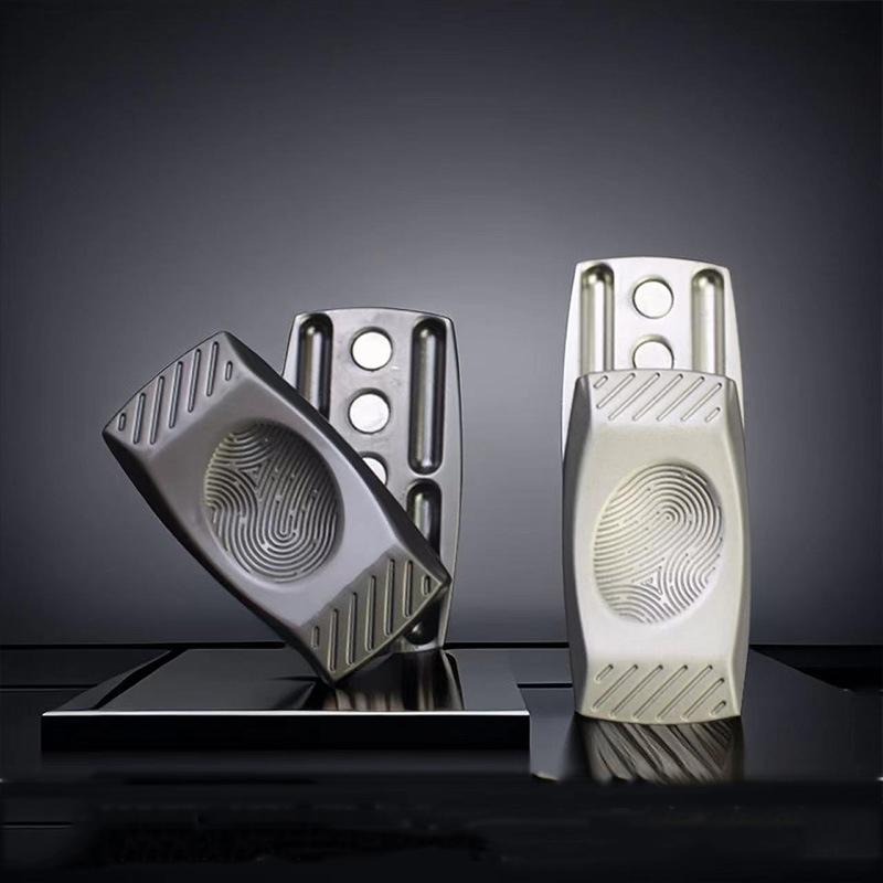 Fingerprint Fidget Spinner Magnet Metal Fidget Slider Autism ADHD Hand Spinner Anxiety Stress Relief Toys for Adult Kids