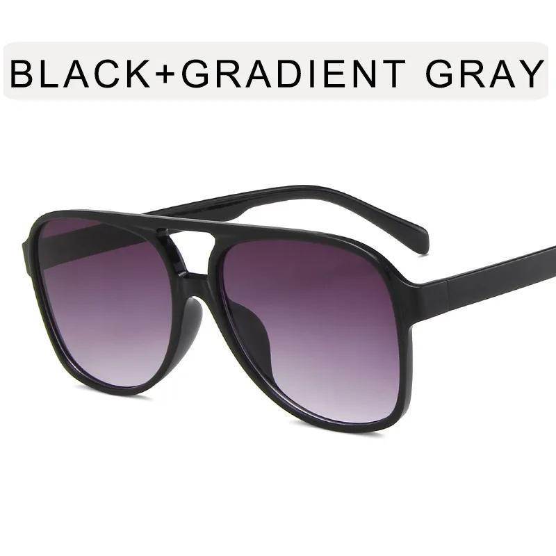 Vintage Oversized Sunglasses Women Retro Brand Big Frame Sun Glasses Female Black Yellow Ins Style Square Glasses Oculos De Sol