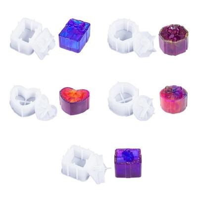 Mehrzweck-Silikon-Geschenkboxform Großer Schmuckaufbewahrungsbehälter mit Deckelform Form für die Herstellung von Epoxidharz-Kerzengläsern