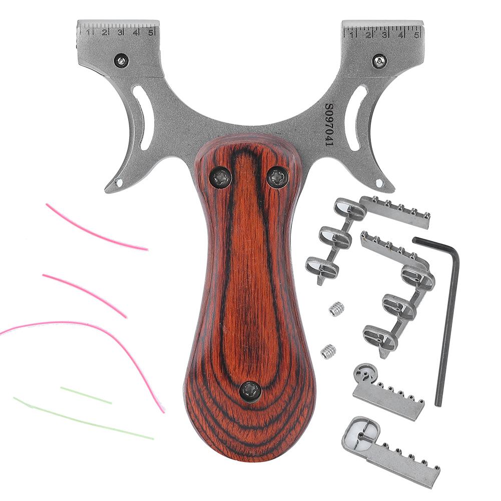 Мощная уличная охотничья   стрелковая рогатка из нержавеющей стали с оптоволоконным прицелом