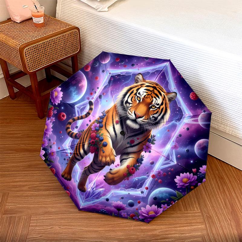 Magical Creatures Pattern Pattern New Style Umbrella, 1 Piece Automatic Folding Umbrella, Portable Travel Umbrella, Outdoor Umbrella, Birthday Gift