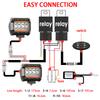 Firedrake LED Car Headlight Harness Switch Kit Off-road Vehicle Work Light Relay Cable Wire For Truck Boat 480W 16V 3m Wire Kit