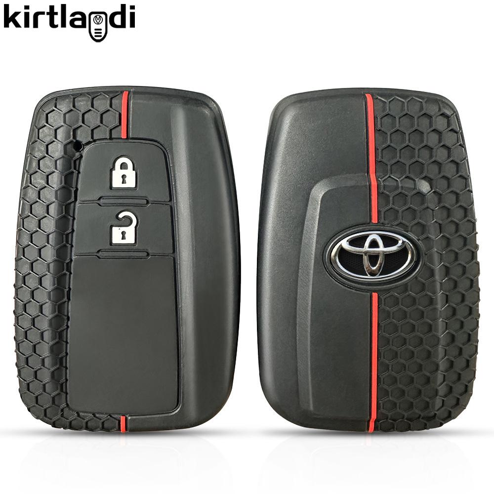 Husă siliconică cu 2 3 butoane pentru cheie telecomandă pentru Toyota CHR Corolla Yaris Rav4 Camry Furniture Prado 150 Highlander Prius Breloc