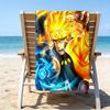 1pc NARUTO (3) Beach Towel, Beach and Seaside Swimming Pool Equipment, Fashion Pattern, Rectangular, Travel Essentials