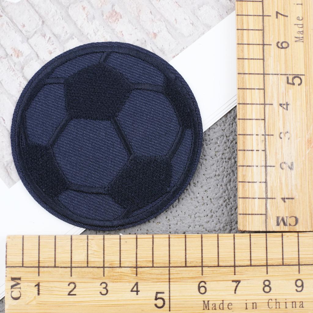 New Embroidery Cloth Sticker Navy Blue Twill Smiley Face Patch Sticker Computer Embroidery Chapter Boy Love Ironing Pentagram