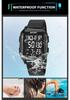YIKAZE Sports Watch for Men Waterproof Multifunction Electronic Watch Ultra-thin Men's LED Digital Wristwatch for Man Student
