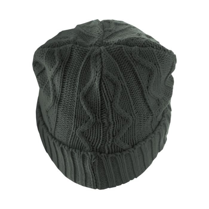 Bonnet - MSTRDS - Cable Flap - Marron foncé - 100% Polyacryl - Doublé en polaire