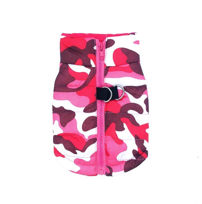 Weich gepolsterte Weste für Haustiere, Katzen und Hunde, Jacke mit Leinenschlaufe, Kleidung für kleine Hunde und Welpen, Camouflage-Hundeweste