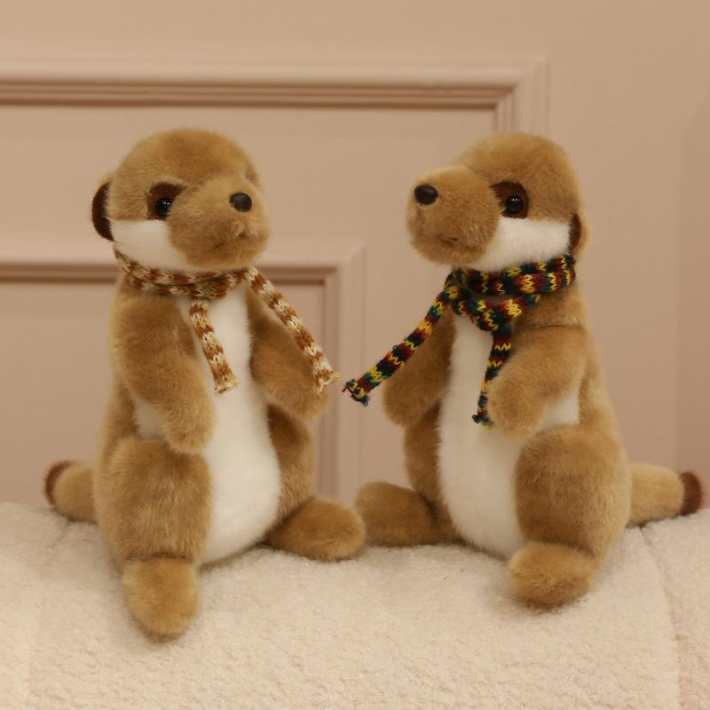 1Pc 22Cm Simulated Meerkat Plush Toy High-Quality Comfort Meerkat Plush Doll Soft Stuffed Animal Zoo Souvenirs Birthday Gift