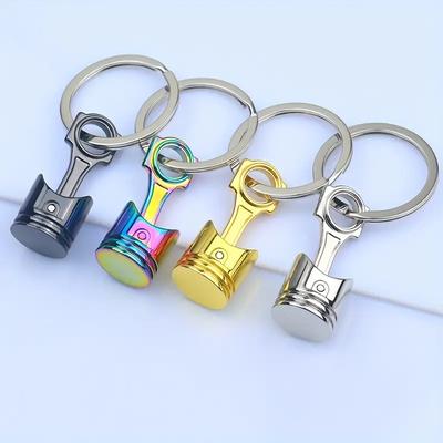 1 Piece Creative Engine Piston Keychain Car Keychain Pendant Simple Motorcycle Piston Pendant Creative Personality