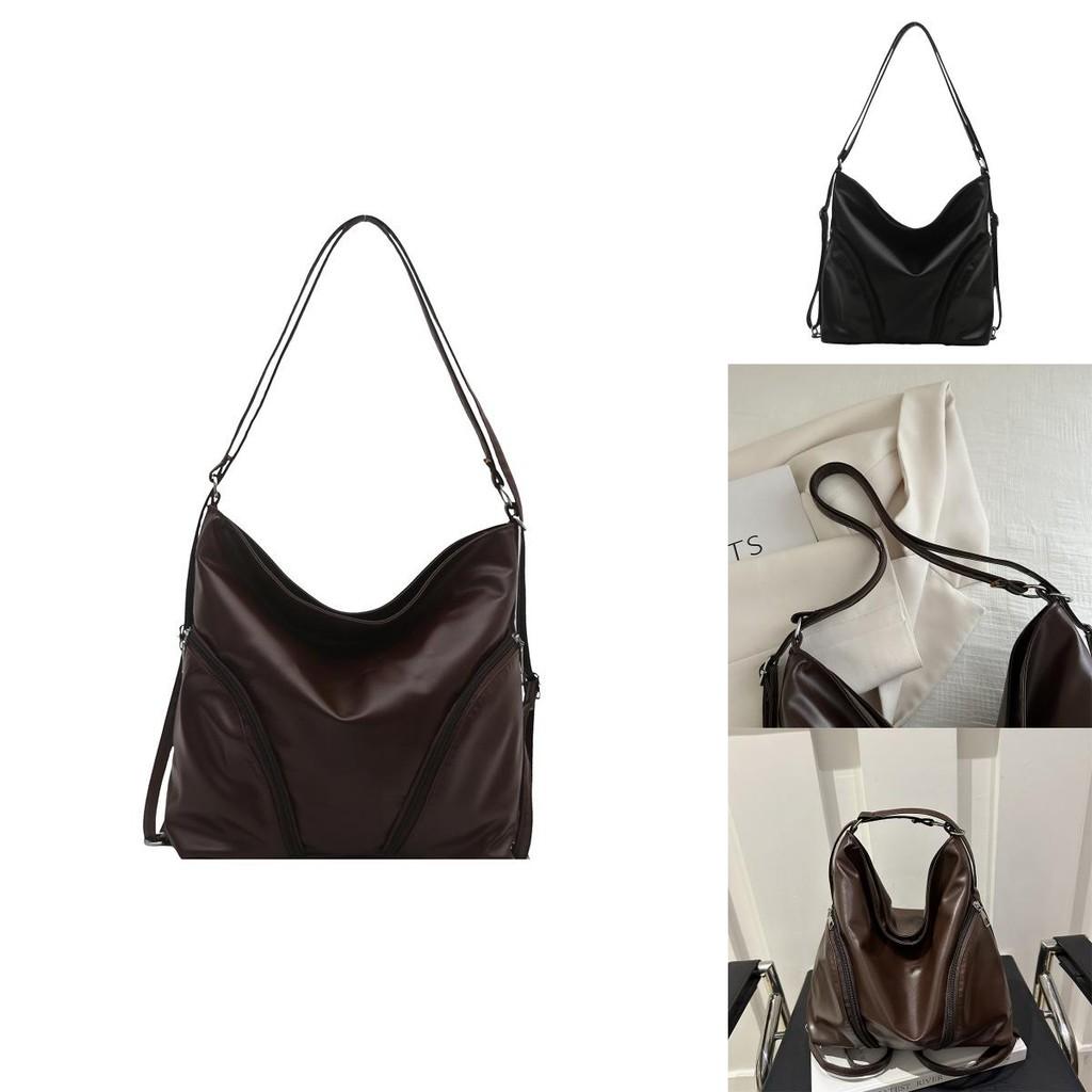 Womens Soft Pu Shoulder Bag With Zipper Closure And Interior Phone Pocket For Commuting