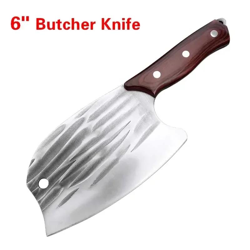 Handmade Slicing Knife Cleaver Meat Chopping Vegetables Kitchen Knives Butcher Boning Knife High Steel Blade Chef Cooking Knife