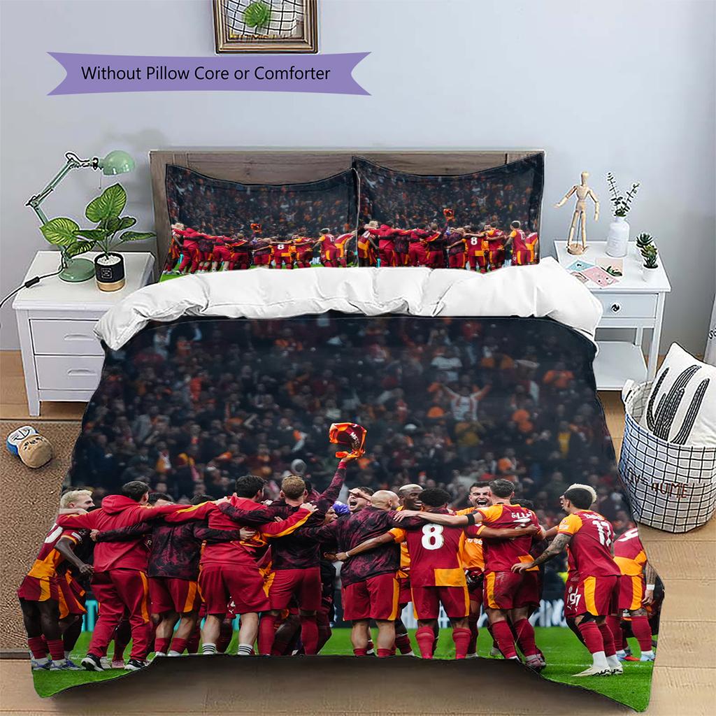 Galatasaray Pattern Bedding Home Decoration Birthday & Festival Gift (1 * duvet cover + 2 * pillowcase, without core)