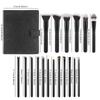 18 Ya Black Handle Makeup Brush Set Cangzhou Soft Hair Loose Powder Brush Foundation Brush Eyeshadow Brush with Velcro Bag