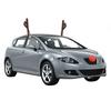 Reindeer Decoration Car Vehicle Nose Horn Costume Set Rudolph Christmas Reindeer Antlers Red Nose Ornaments Elk Antlers-M53K