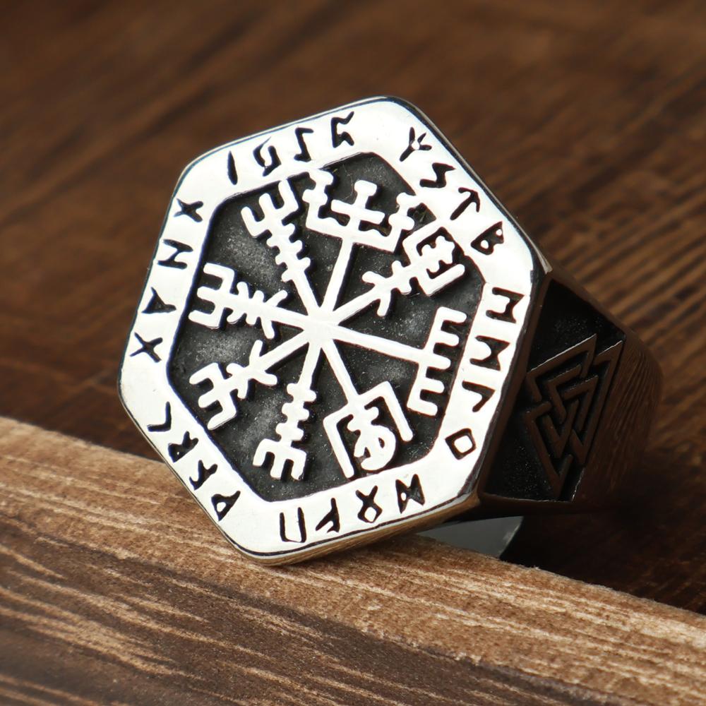 Einzigartiger Wikinger Bärenklauenring für Herren Vintage Edelstahl Odin Wikinger Keltischer Ring Punk Motorradfahrer Biker Schmuck Großhandel