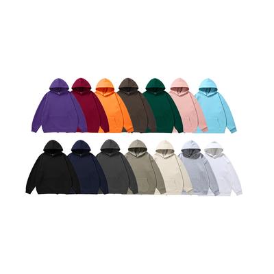 380G Autumn And Winter Sweater Men'S And Women'S Same Bristle Solid Color Customizable Hoodie Trendy Brand Shoulder Sweater