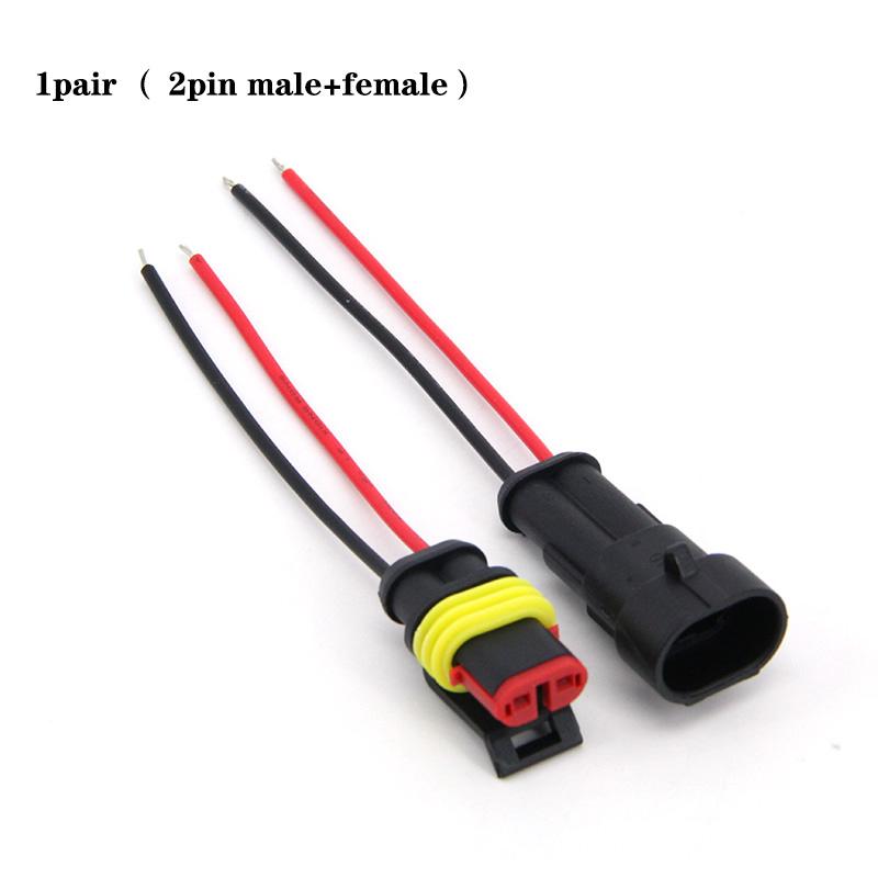 1pair 1P 2P 3P 4P 5P 6P Way Waterproof Electrical Auto Cord Connector Male Female Plug 18awg with Wire Cable for Car Motorcycle