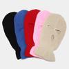 Updated Full Face Cover Three-hole Knitted Hat Men and Women Mask Beanies Hat Balaclava Army Tactical CS Winter Warm Biking Unisex Caps