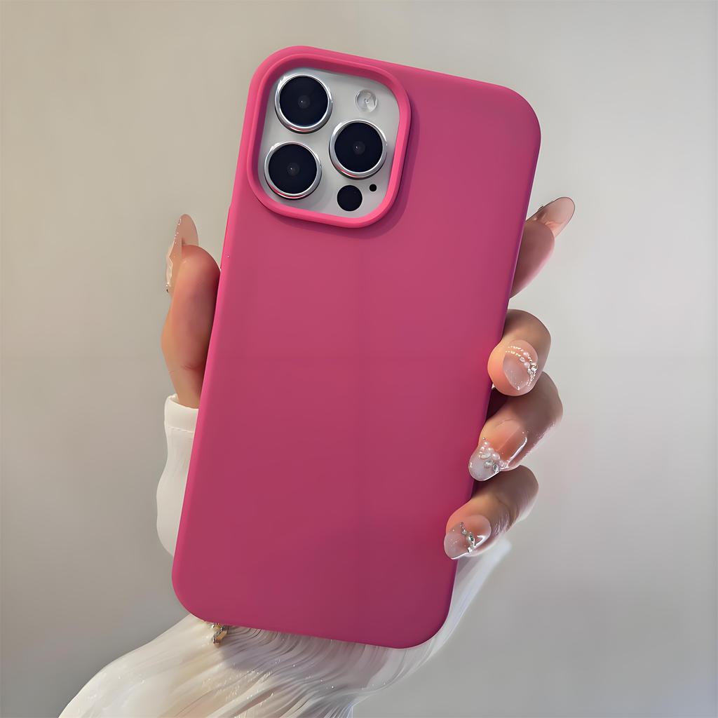 Silicone Phone Case for iPhone 16 15 14 13 12 11 Pro Max XR XS XS Max 7 7Plus Full Protective Cover