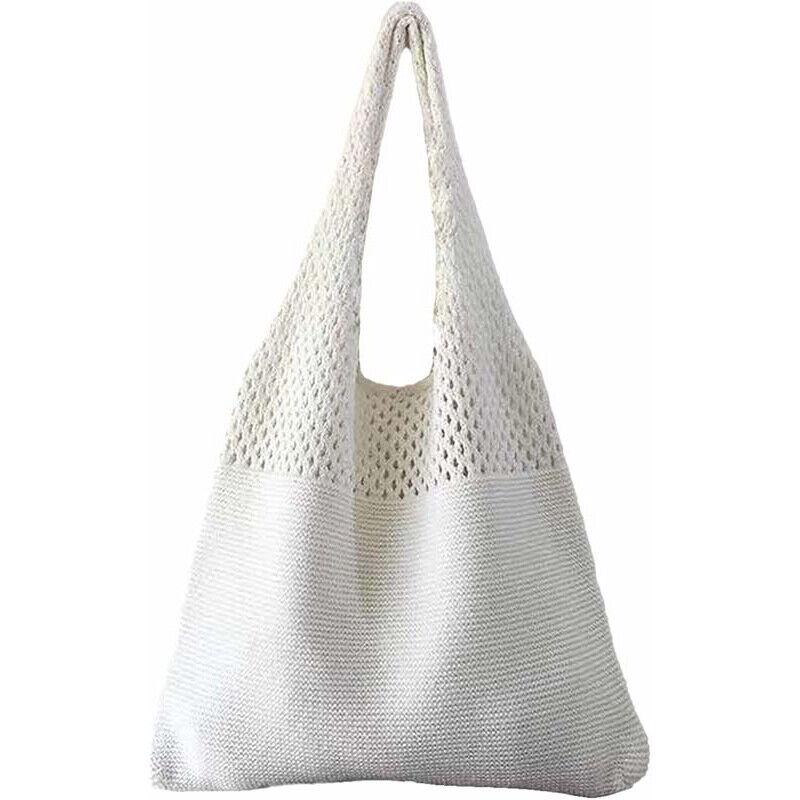 Vintage Knitted Shoulder Bag For Women, Elegant And Chic, Perfect For Daily Use, Large Capacity