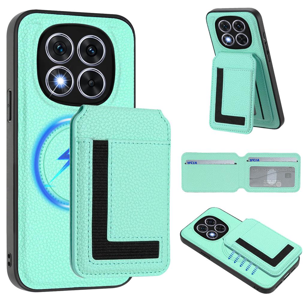 Funda tipo cartera de cuero 2 en 1 con ranura para tarjetas desmontable para Xiaomi Redmi Note 14 Pro Plus 14C 14T 13 13T 13C con cierre magnético vertical.