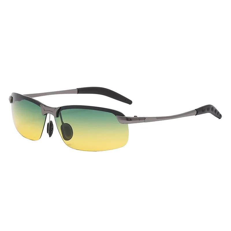 Anti-UV Night Vision Cycling Sunglasses Day Night Driving Use Eyeglasses Sunglasses for Men Stylish Outside Adult Glasses