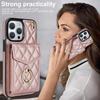 Dla iPhone 15 Pro Max Etui Blokujące RFID Wstrząsoodporne Wiele Przegródek na Karty Ring Podpórka Skórzane PU+TPU Pokrowiec na Telefon