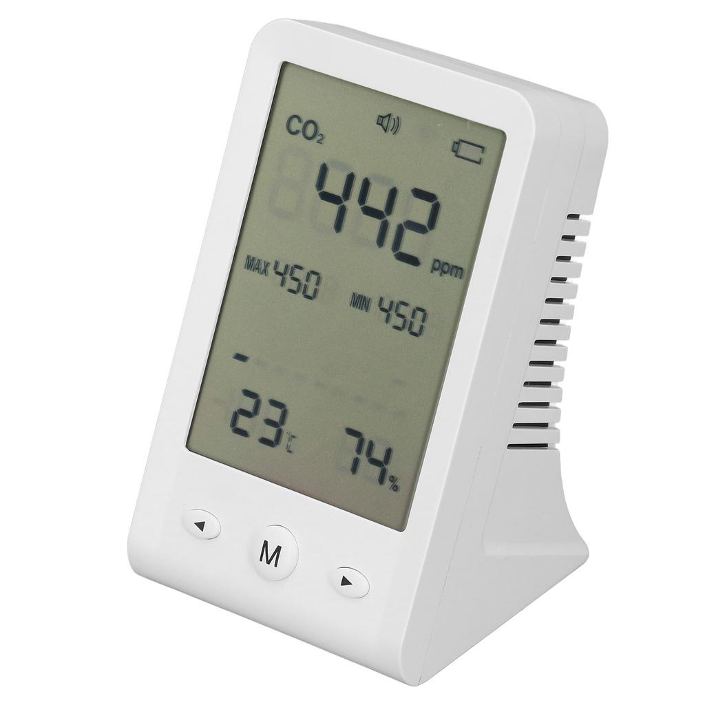 CO2 Monitor Thermometer Hygrometer High Accuracy Desktop CO2 Detector Indoor Air Quality Meter with